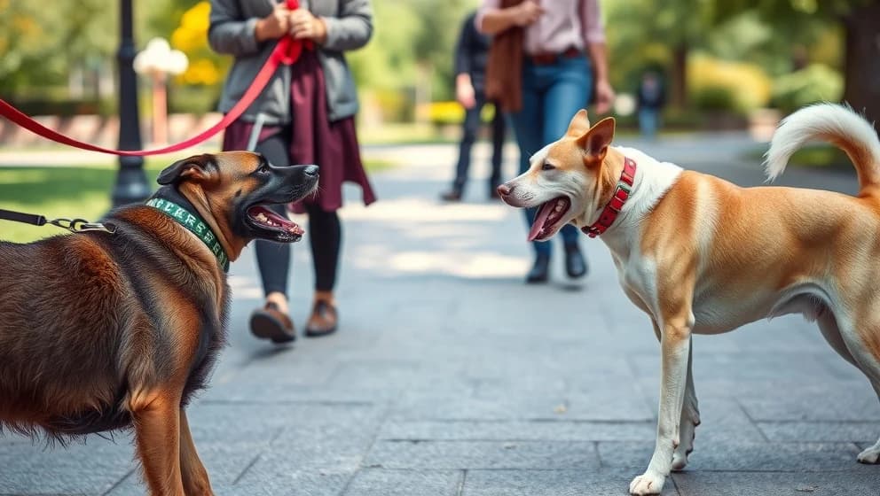 Min hund gör utfall mot andra hundar
